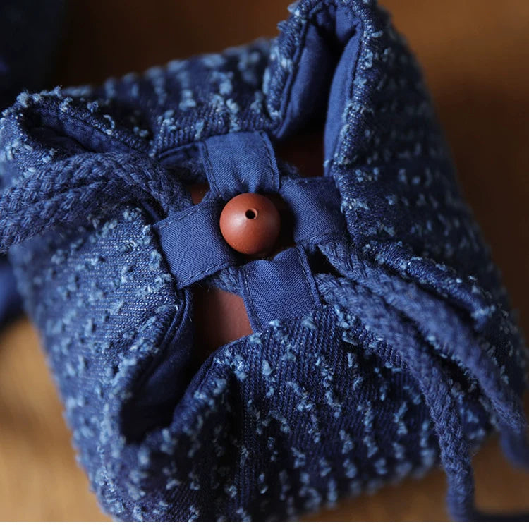 Gohobi Denim Small Teaware Storage Travel Bag Shifuku