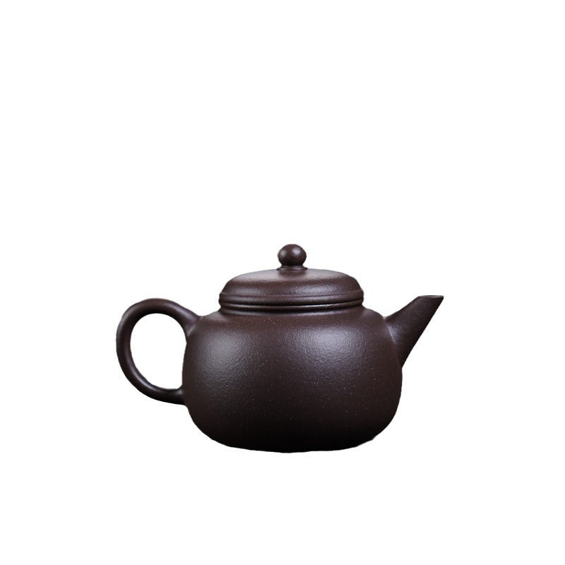 Gohobi Handmade Yixing Celadon Zisha Clay Teapot – 110ml Handmade Tianqing Paozun Shui Ping Teapot, Thin Body with Built-in Filter, Original Ore Purple Clay Teaware
