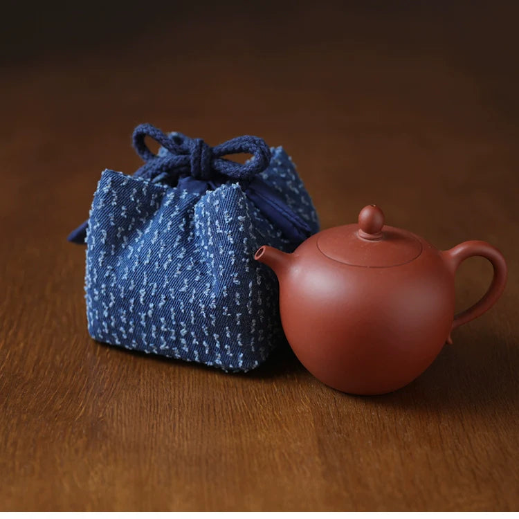 Gohobi Denim Small Teaware Storage Travel Bag Shifuku