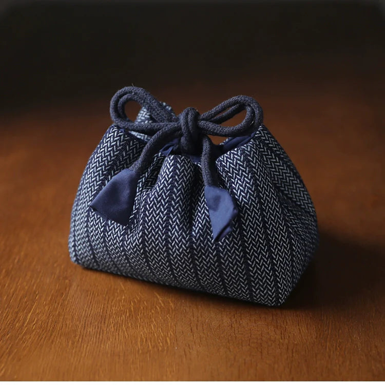 Gohobi Denim Medium Teaware Storage Travel Bag Shifuku