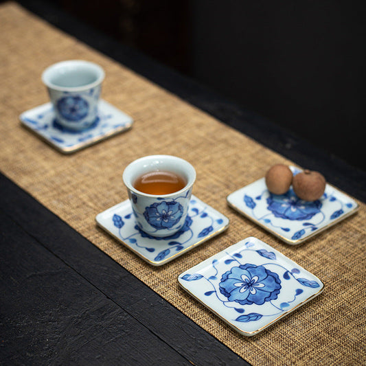 Gohobi Blue and White Porcelain Coaster