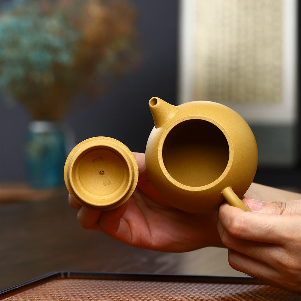 Gohobi Yixing Golden Clay Dragon Egg Teapot