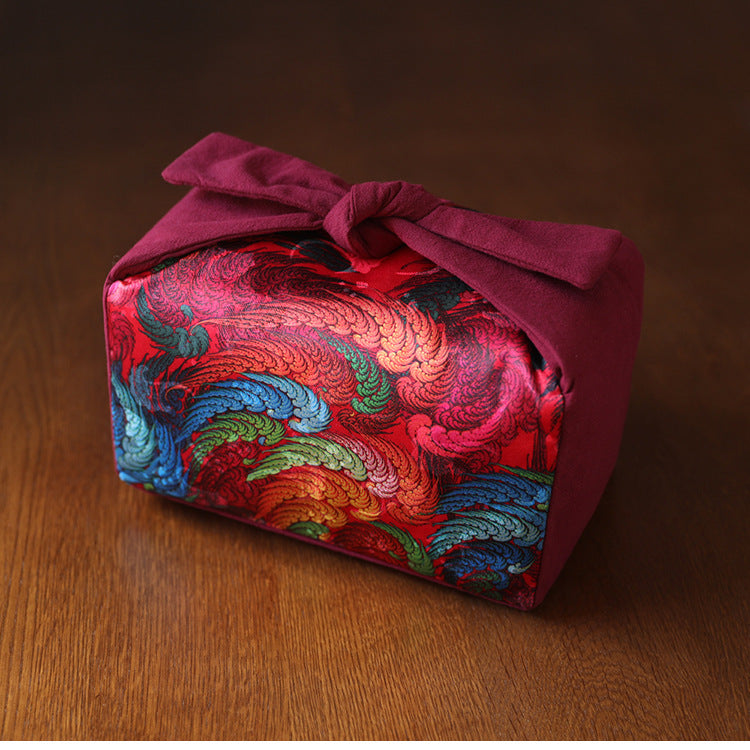 Gohobi Large Colourful Silk Teaware Storage Travel Bag Shifuku