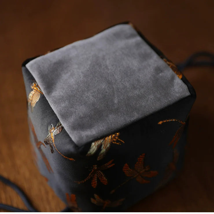 Gohobi Colourful Brocade Teaware Storage Travel Bag Shifuku