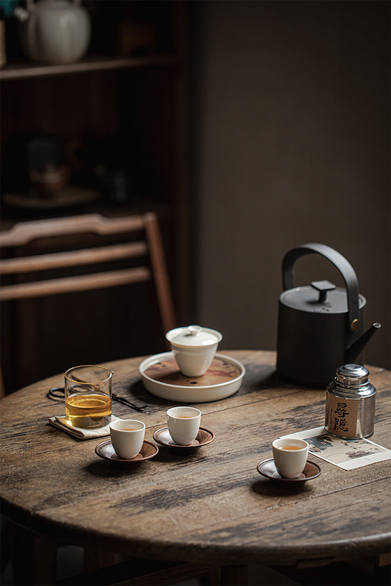 Gohobi Black Walnut Wood Tea Coaster – Solid Wood Heat Insulation Tea Mat