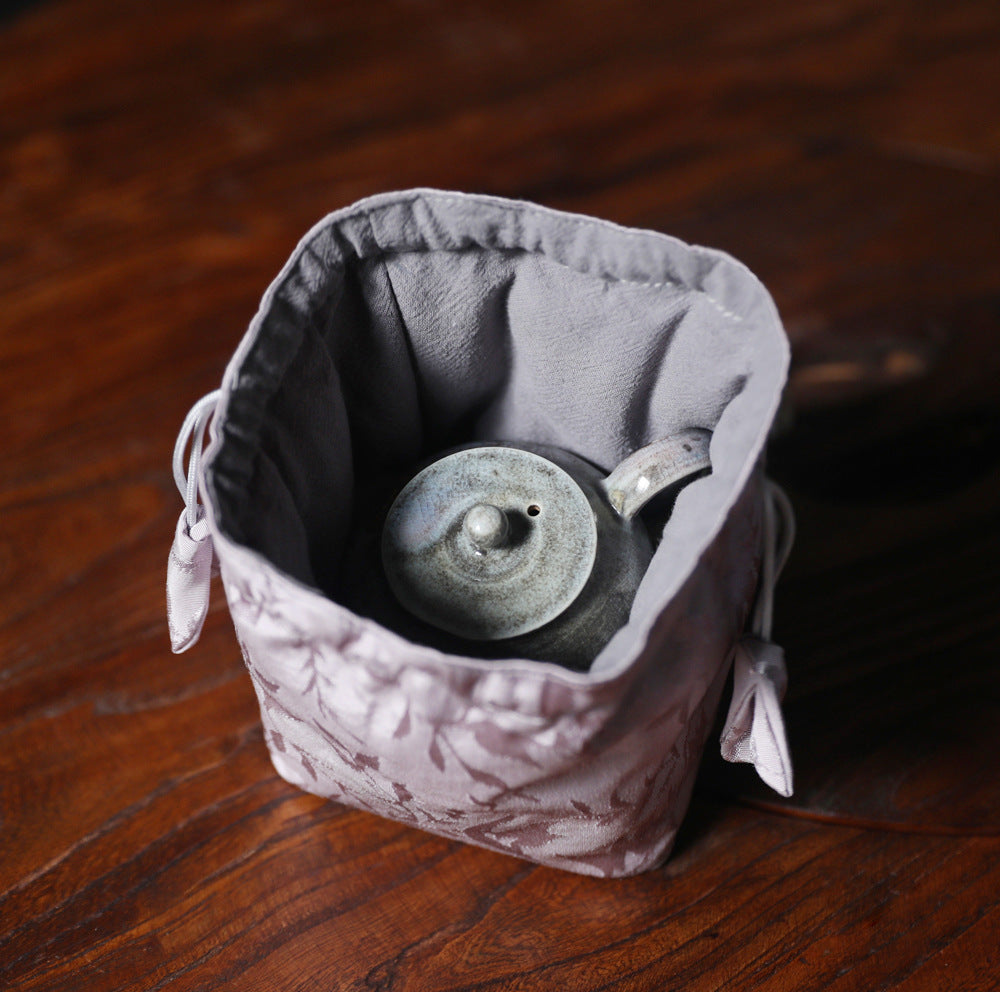 Gohobi Blue and Pink Teaware Storage Travel Bag Shifuku