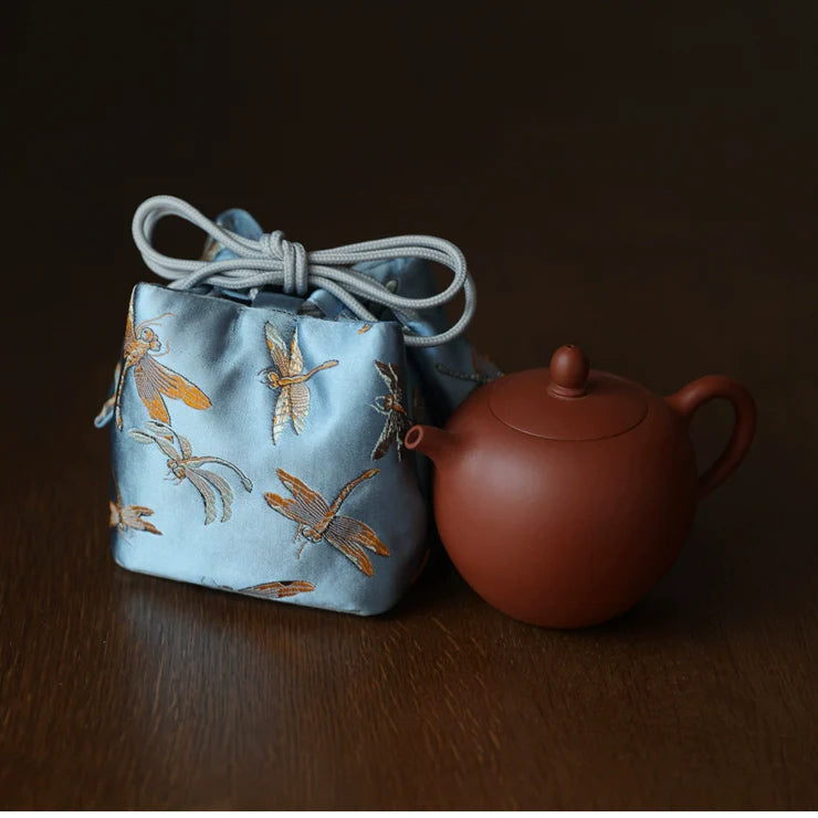 Gohobi Colourful Brocade Teaware Storage Travel Bag Shifuku