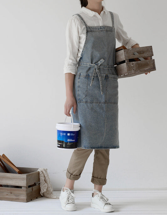 Gohobi Heavy-Duty Cotton Canvas Denim Apron