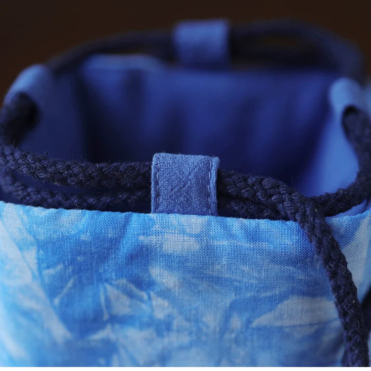 Gohobi Dyed Fabric Teaware Storage Travel Bag Shifuku