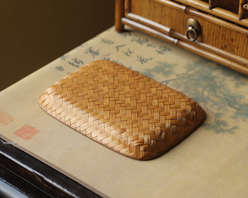 Gohobi Handmade Bamboo Cup Coasters Placemats – Rattan Tea Coaster Heat Insulation Pad