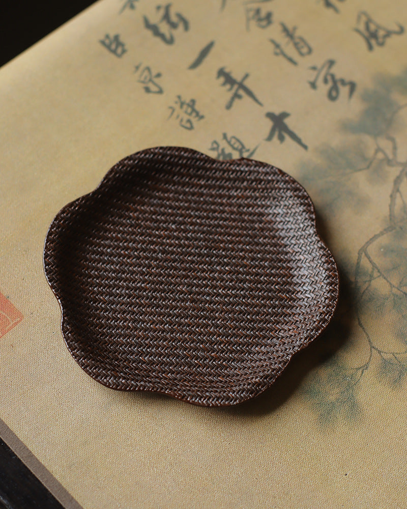 Gohobi Handmade Bamboo Cup Coasters Placemats – Rattan Tea Coaster Heat Insulation Pad