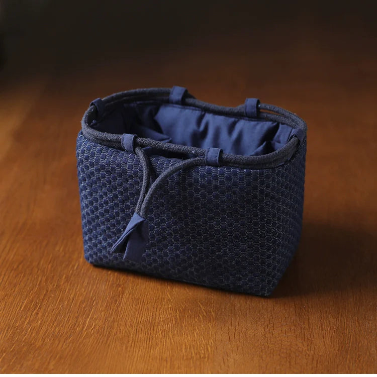 Gohobi Denim Medium Teaware Storage Travel Bag Shifuku