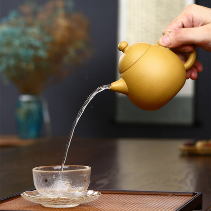 Gohobi Yixing Golden Clay Dragon Egg Teapot