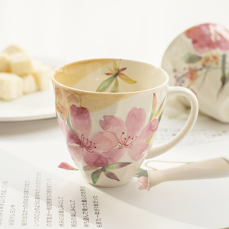 Gohobi Japanese Flowers Mug Coffee Cup [Made In Japan]