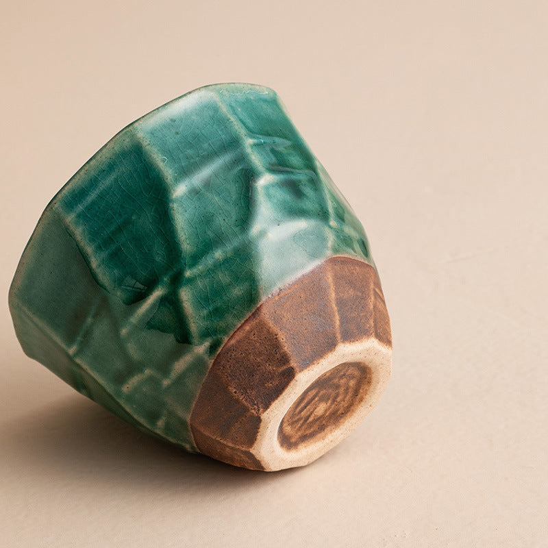 Gohobi Japanese Minoyaki Retro Coarse Pottery Teacup – Wabi Sabi Handmade Ceramic Master Cup | Made in Japan