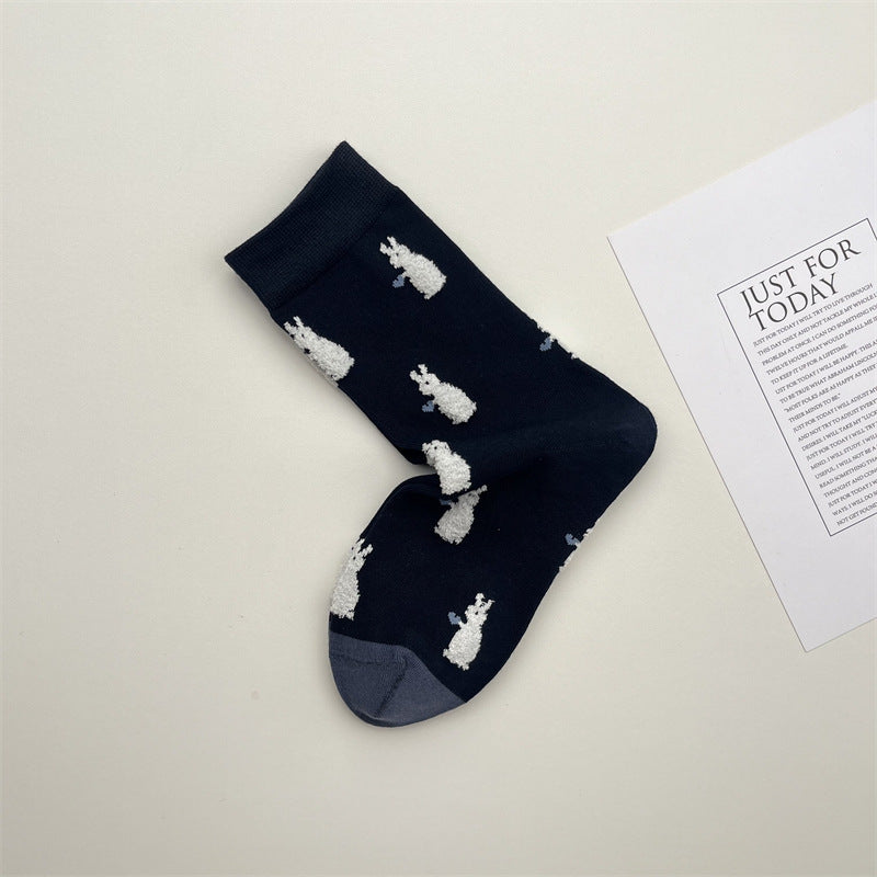 Gohobi Fuzzy Animals Cotton Socks