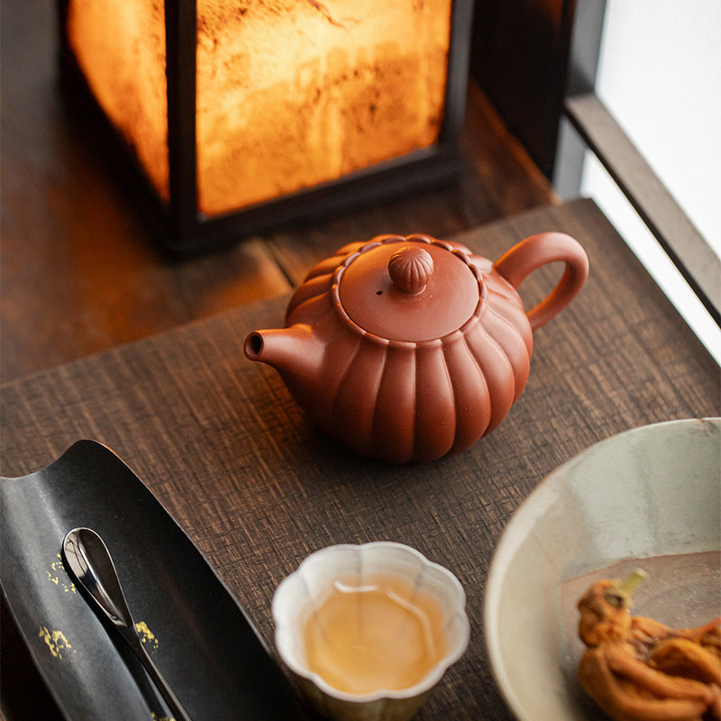 Gohobi Yixing Zisha Chrysanthemum Petal Teapot
