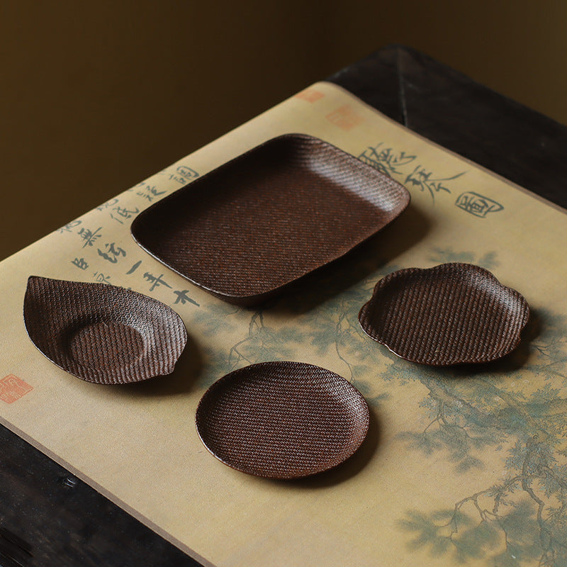 Gohobi Handmade Bamboo Cup Coasters Placemats – Rattan Tea Coaster Heat Insulation Pad