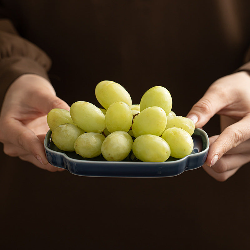 Gohobi Traditional Japanese Glazed Fruit Nuts Small Plate - Bright moon 006