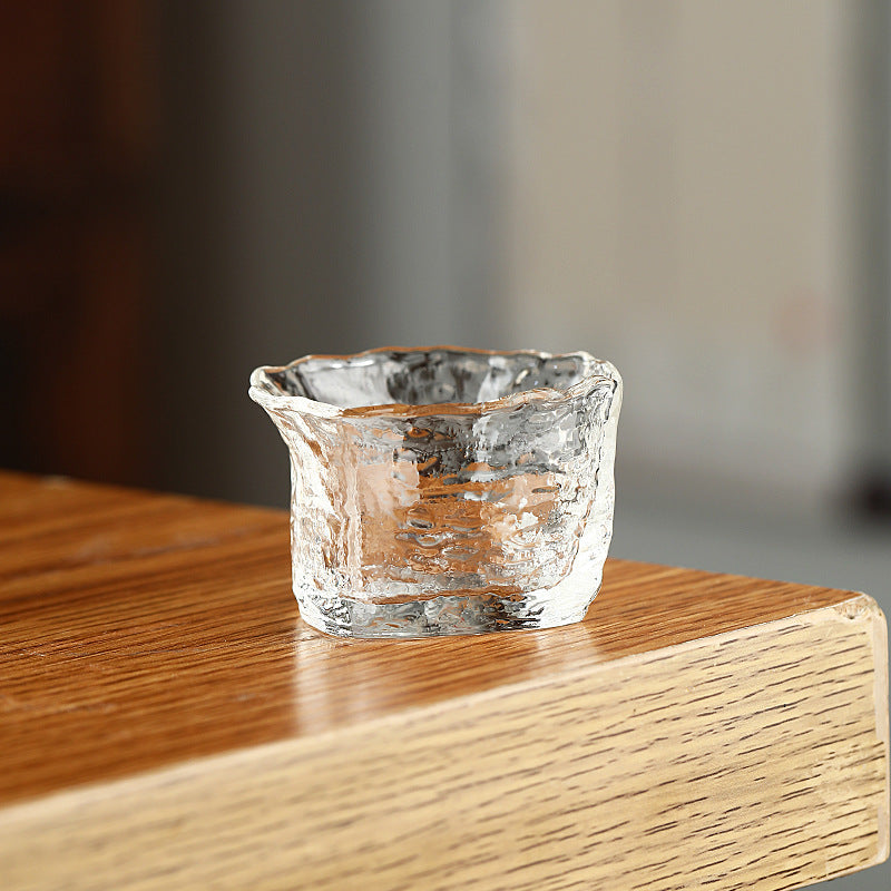 Gohobi Handmade Wabi Sabi Round and Square Glass Tea Cup
