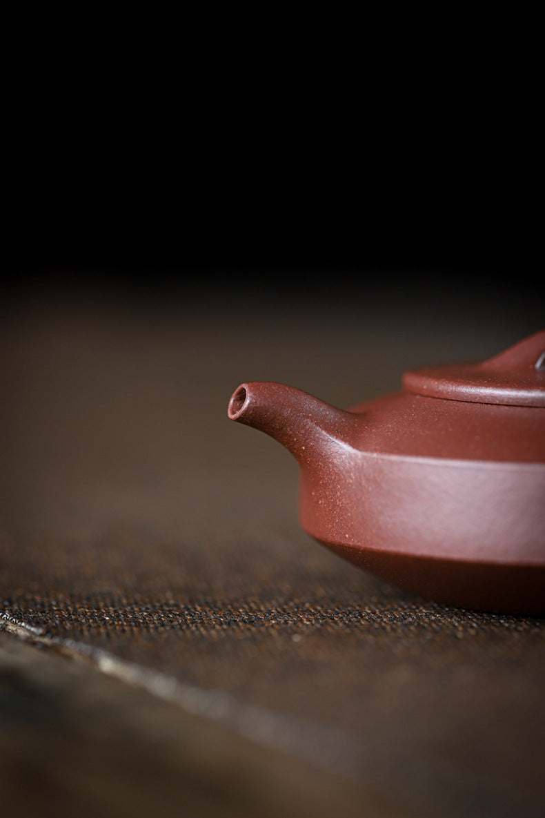 Gohobi Handmade Yixing Zisha Sandy Purple Clay Teapot – 90ml Handmade Original Ore Jiangpo Clay Bowl-Shaped Thin Body Teapot with Built-in Filter, Small Gongfu Teaware