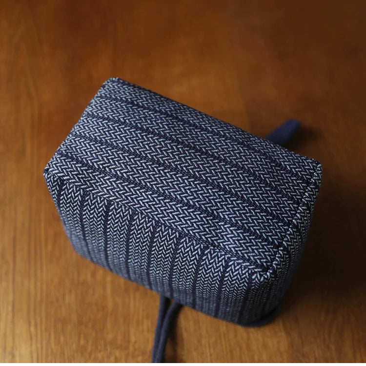 Gohobi Denim Medium Teaware Storage Travel Bag Shifuku