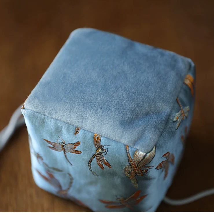 Gohobi Colourful Brocade Teaware Storage Travel Bag Shifuku