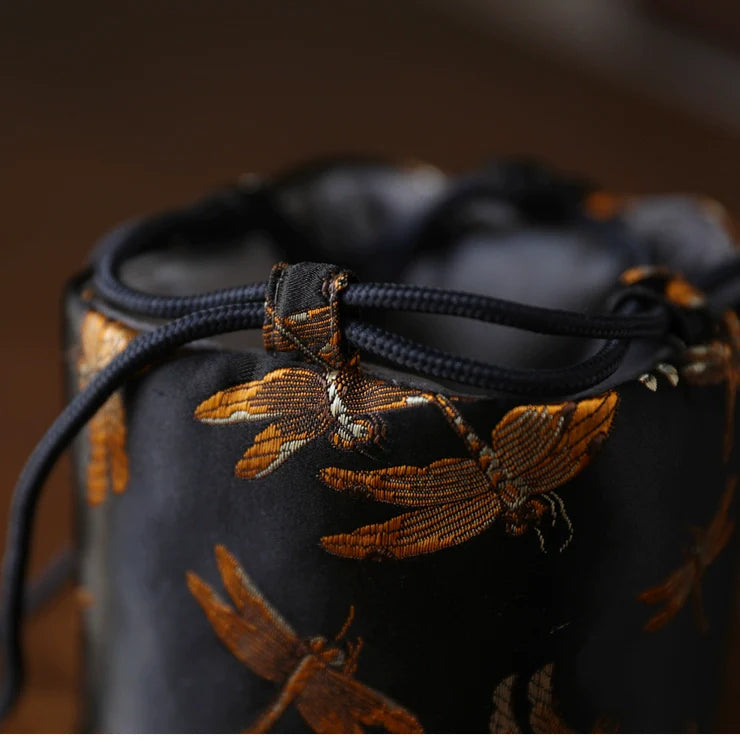 Gohobi Colourful Brocade Teaware Storage Travel Bag Shifuku