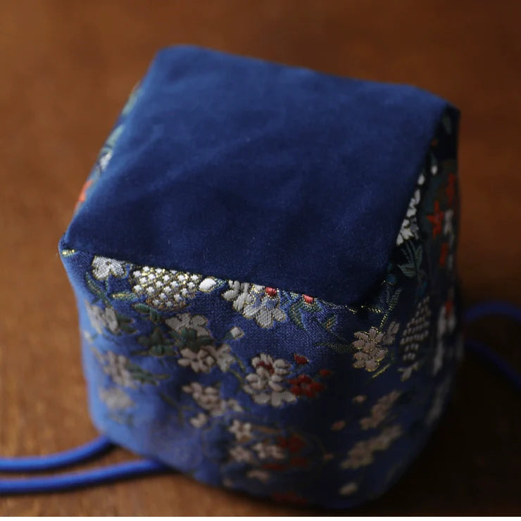 Gohobi Colourful Brocade Teaware Storage Travel Bag Shifuku