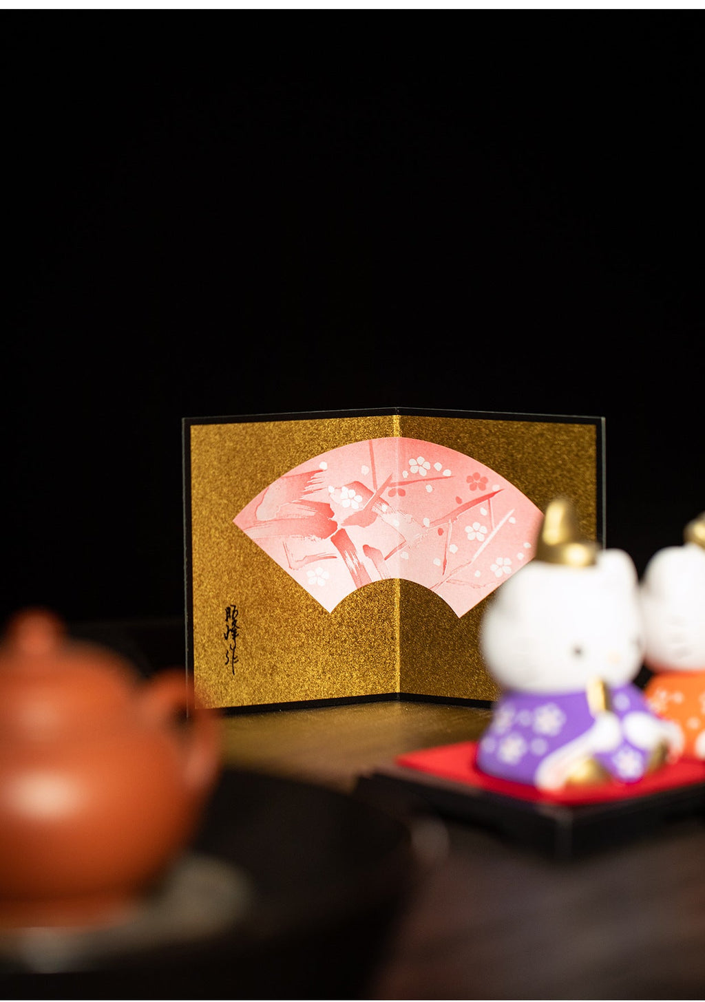 Hello Kitty Couple Ornaments - Ceramic Cute Desktop Decorations Gift Box [Made In Japan]