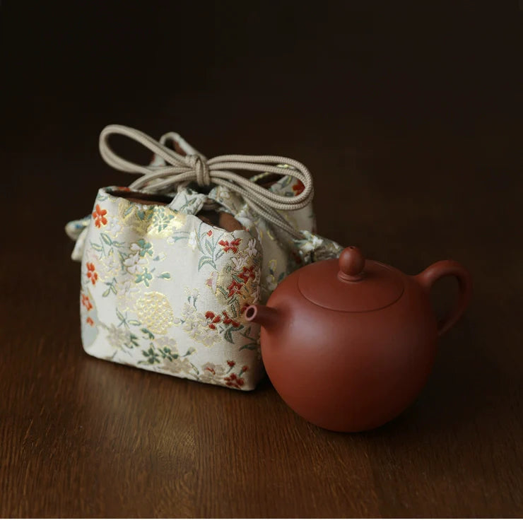 Gohobi Colourful Brocade Teaware Storage Travel Bag Shifuku