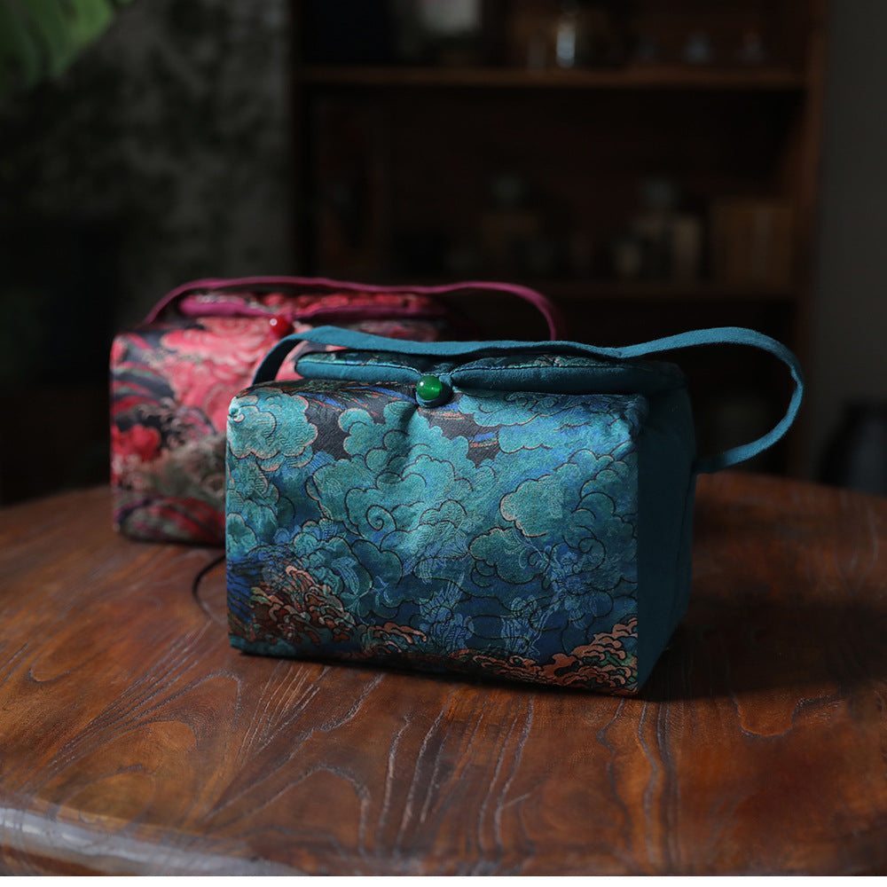 Gohobi Large Cloud Pattern Teaware Storage Travel Bag Shifuku