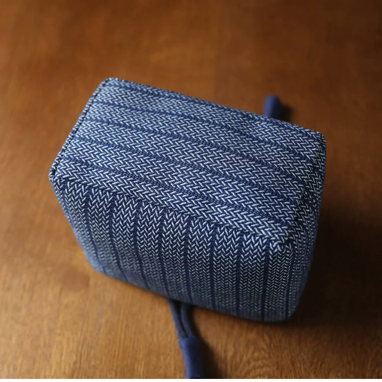 Gohobi Denim Medium Teaware Storage Travel Bag Shifuku