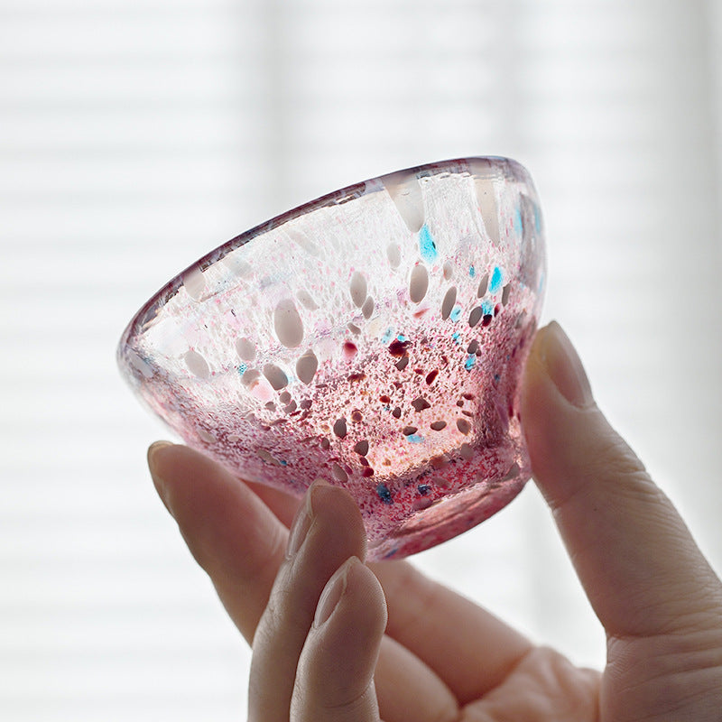 Gohobi Toyo Sasaki Handmade Japanese Glass Tea Cup – Small Sake Cup Chunge Style | Made in Japan