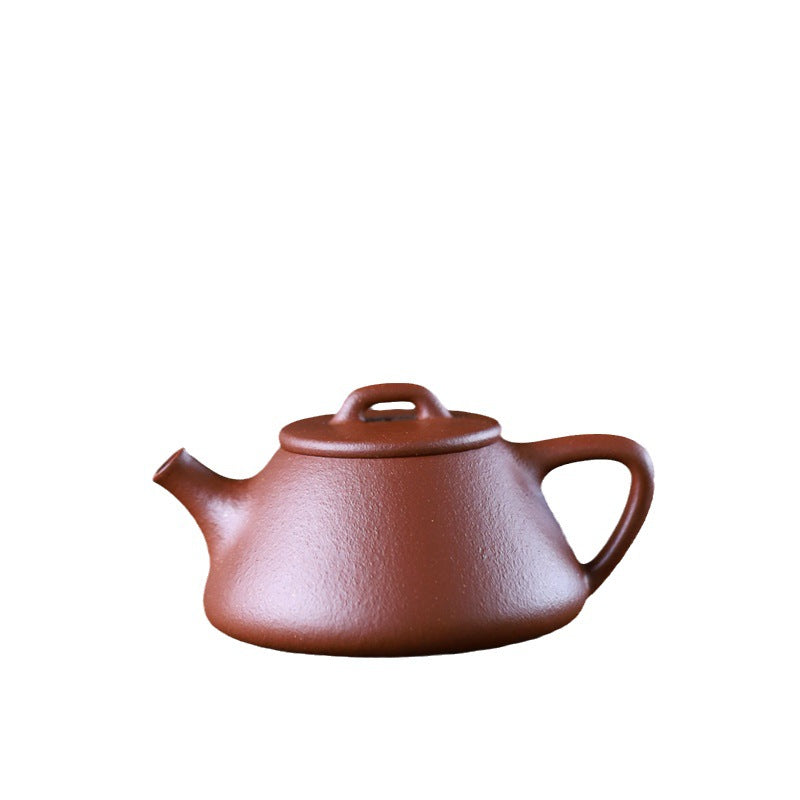 Gohobi Handmade Yixing Zisha Sandy Purple Clay Teapot – 120ml Handmade Original Ore Jiangpo Clay Shih Piao Style Thin-Walled Teapot, Ideal for Gongfu Tea and Gift Set, Suitable for Da Hong Pao