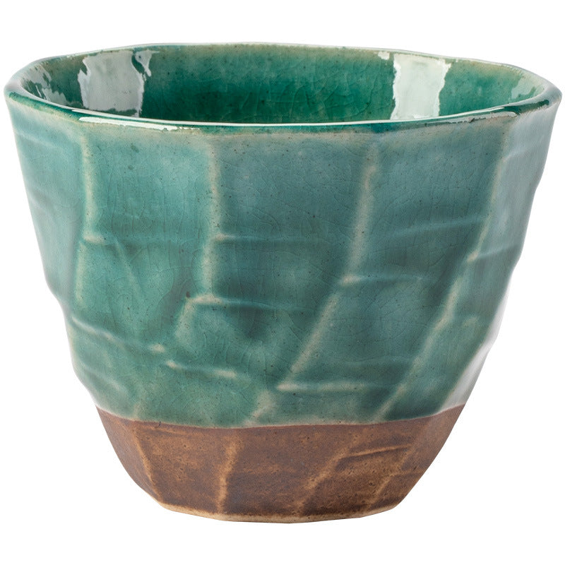Gohobi Japanese Minoyaki Retro Coarse Pottery Teacup – Wabi Sabi Handmade Ceramic Master Cup | Made in Japan