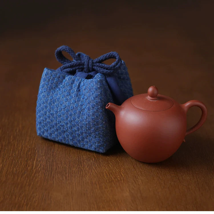 Gohobi Denim Small Teaware Storage Travel Bag Shifuku