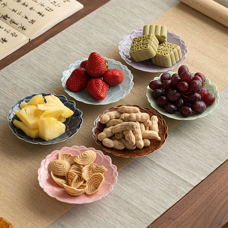Gohobi Traditional Japanese Glazed Fruit Nuts Small Plate - Lotus 011