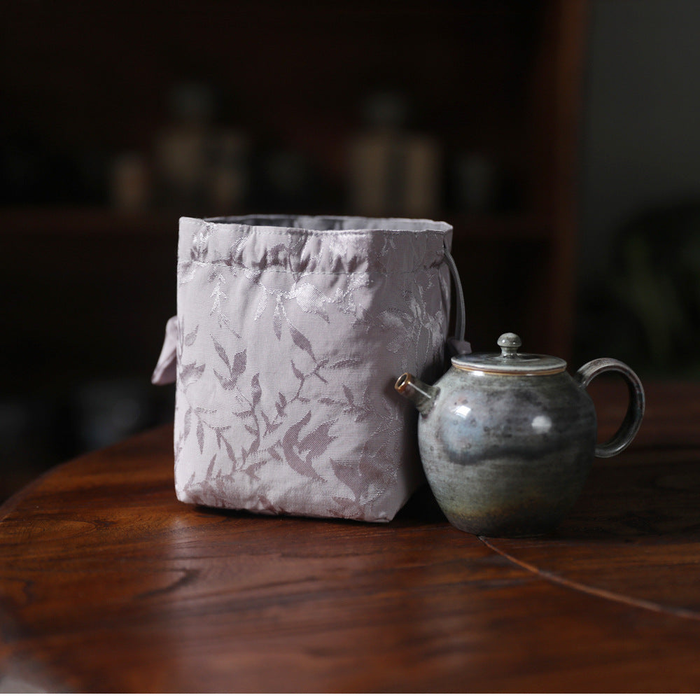 Gohobi Blue and Pink Teaware Storage Travel Bag Shifuku