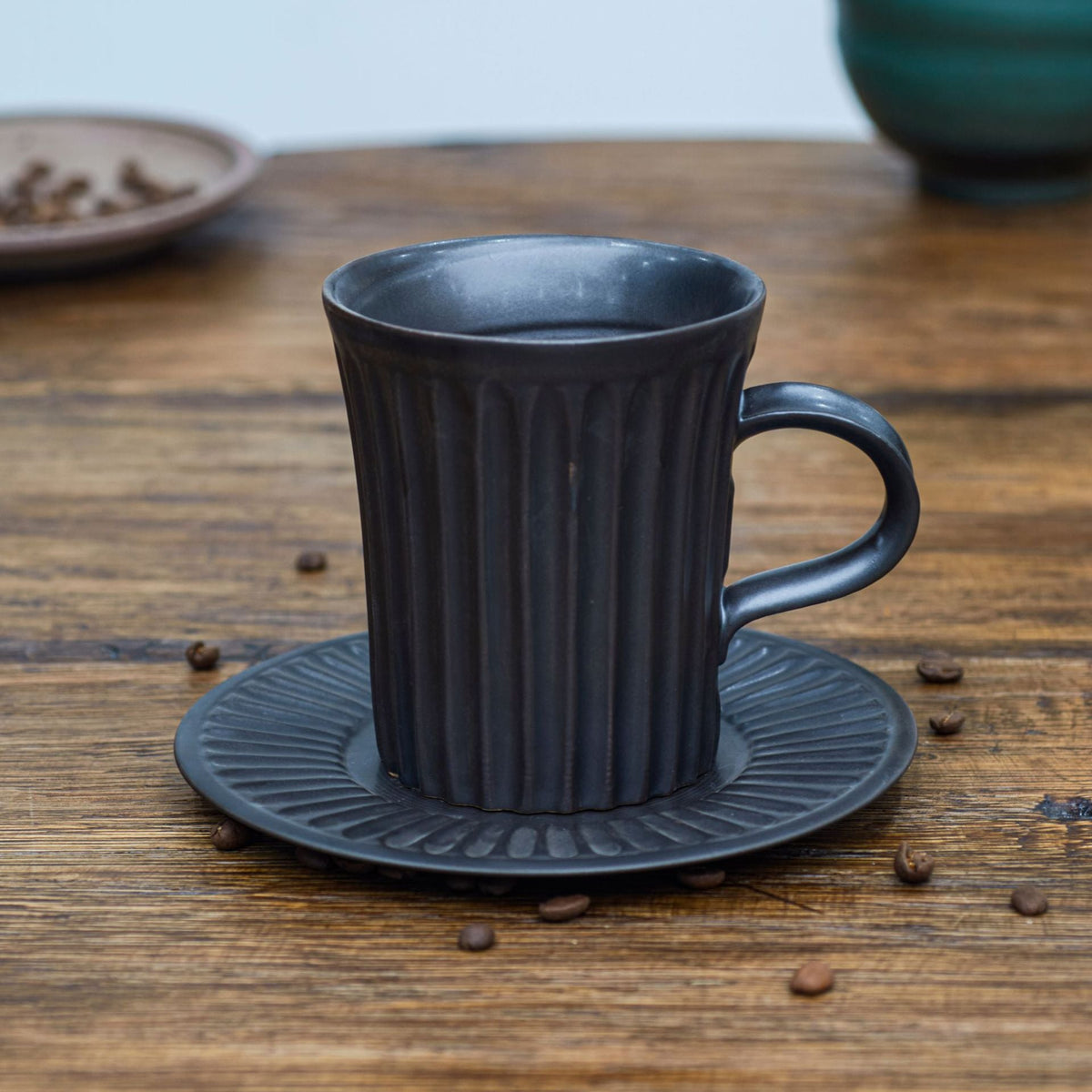 Gohobi Handmade Tall Vintage Japanese Stoneware Coffee Mug (No Saucer)