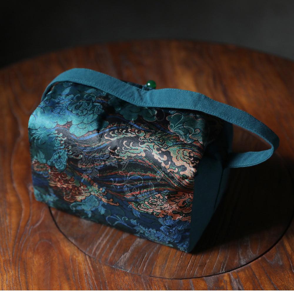 Gohobi Large Cloud Pattern Teaware Storage Travel Bag Shifuku