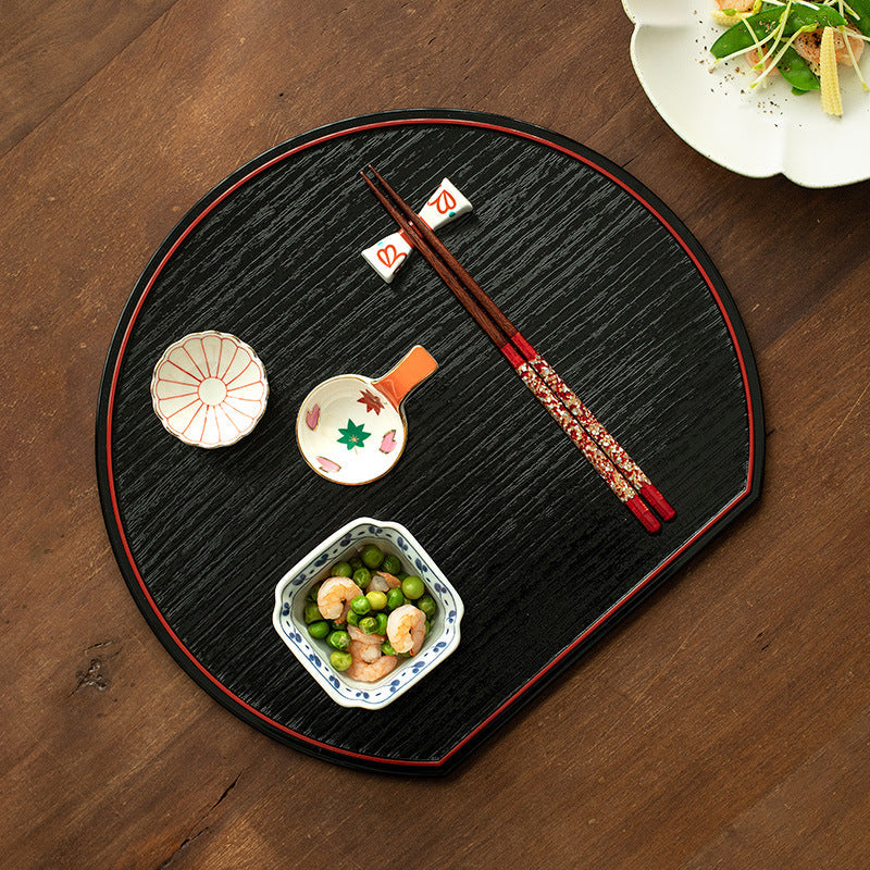 Gohobi Japanese Resin Half-Moon Dinner Plate Decorative Tray [Made In Japan]
