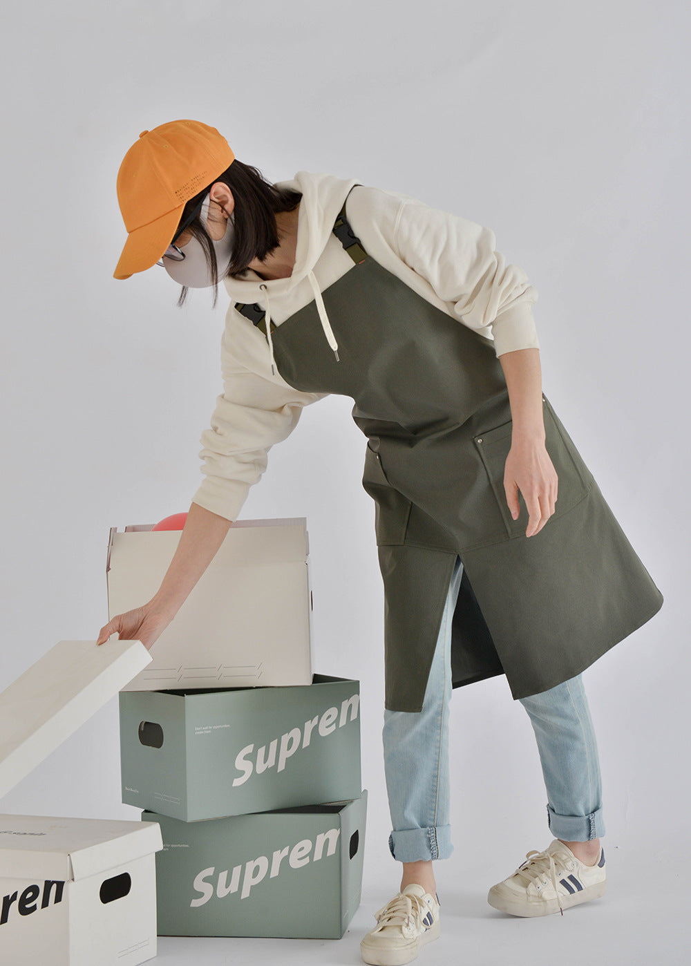 Gohobi Japanese Waterproof Cotton Canvas Apron