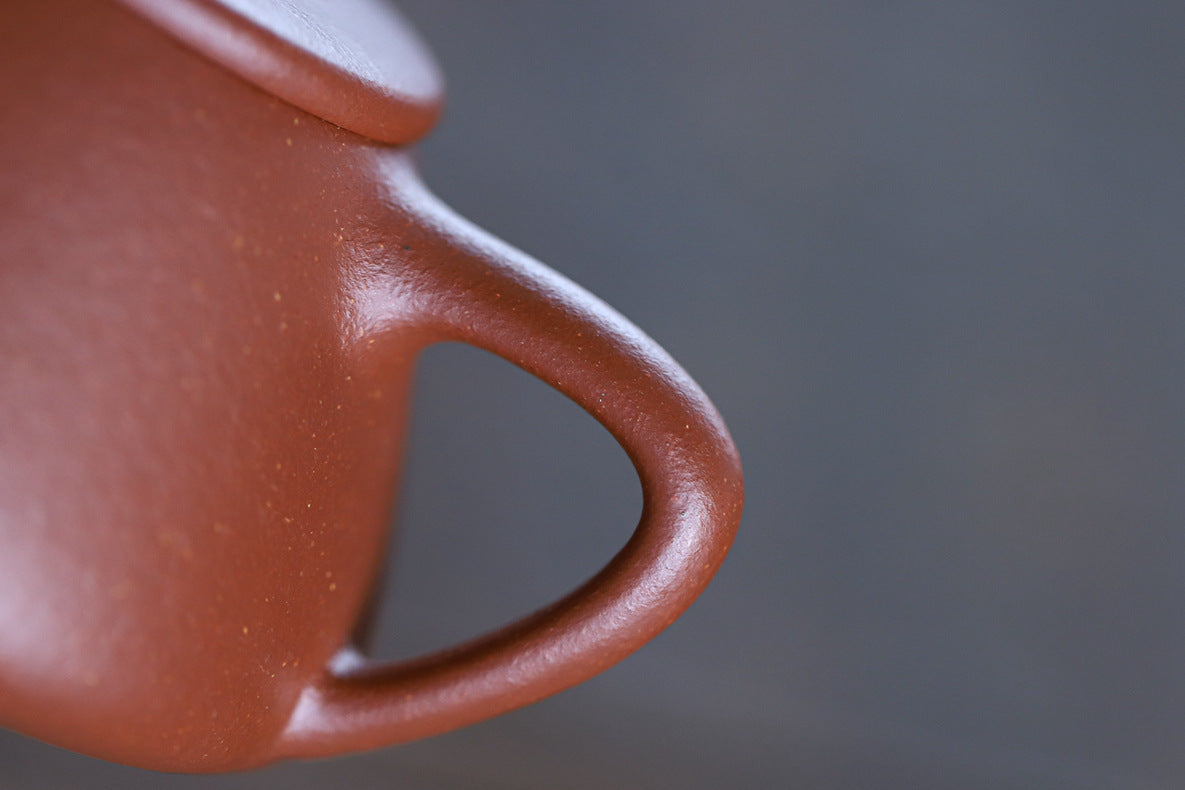 Gohobi Handmade Yixing Zisha Sandy Purple Clay Teapot – 120ml Handmade Original Ore Jiangpo Clay Shih Piao Style Thin-Walled Teapot, Ideal for Gongfu Tea and Gift Set, Suitable for Da Hong Pao