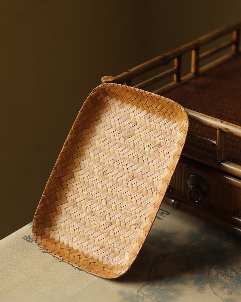 Gohobi Handmade Bamboo Cup Coasters Placemats – Rattan Tea Coaster Heat Insulation Pad