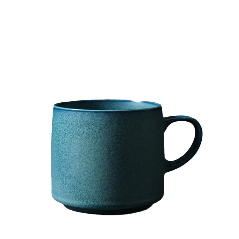 Gohobi Handmade Nordic Ceramic Coffee Mug – Beige/White Retro Cup (Clearance)