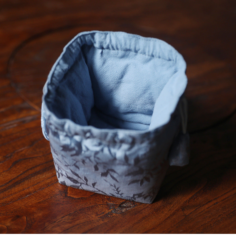 Gohobi Blue and Pink Teaware Storage Travel Bag Shifuku