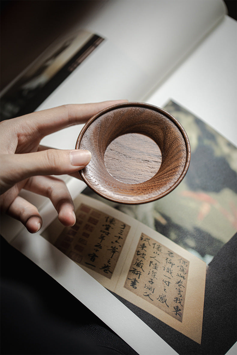 Gohobi Black Walnut Wood Tea Coaster – Solid Wood Heat Insulation Tea Mat