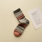 Gohobi Fair Isle Thick Wool Mid-Calf Socks
