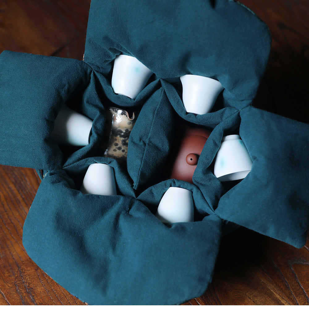 Gohobi Large Cloud Pattern Teaware Storage Travel Bag Shifuku